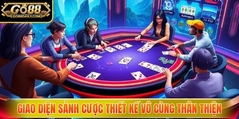 Giao diện sảnh cược thiết kế vô cùng thân thiện