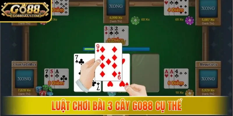 Luật chơi bài 3 Cây Go88 cụ thể